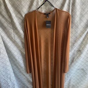 NWT Forever 21 Sheer Amber Cardigan/ Cover Up